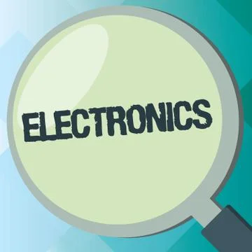 Handwriting text Electronics. Concept meaning Circuits or devices using Stockillustratie
