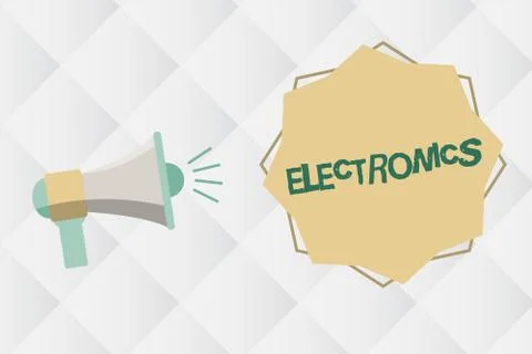 Handwriting text Electronics. Concept meaning Circuits or devices using Stockillustratie