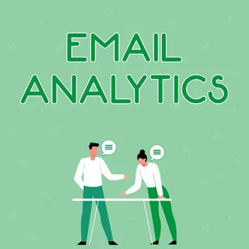 Handwriting text Email Analytics. Business concept way to break down open rate Stock Illustration