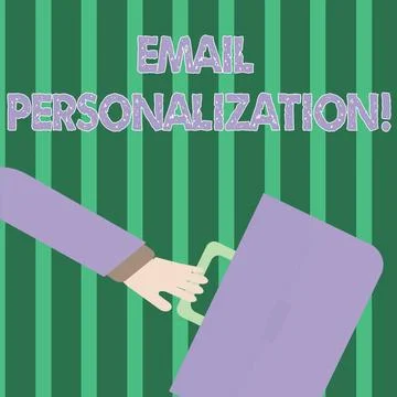 Handwriting text Email Personalization. Concept meaning allows to insert d... Stock-Fotos
