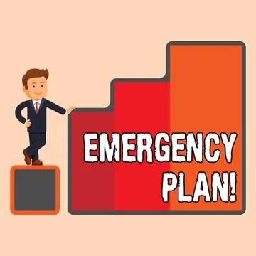 Handwriting text Emergency Plan. Concept meaning course of action developed to Stock Illustration