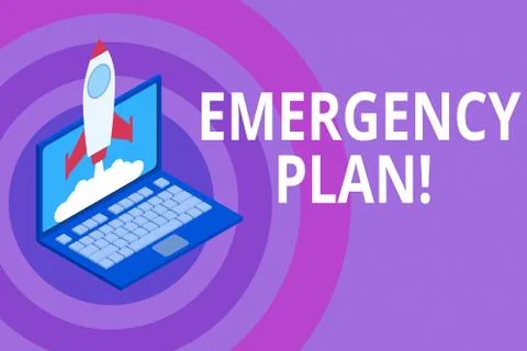 Handwriting text Emergency Plan. Concept meaning actions developed to mitigate 스톡 일러스트