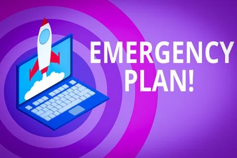 Handwriting text Emergency Plan. Concept meaning actions developed to mitigate Stock Illustration