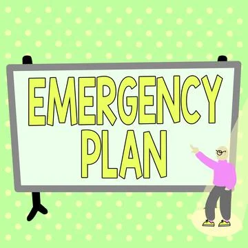 Handwriting text Emergency Plan. Conceptual photo Procedures for response to Stock-Illustration