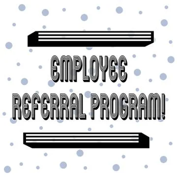 Handwriting text Employee Referral Program. Concept meaning internal recruitment 스톡 일러스트
