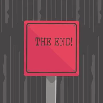 Handwriting text The End. Concept meaning Conclusion of time for something Illustration