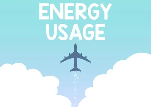 Handwriting text Energy Usage. Word Written on Amount of energy consumed or used Illustration