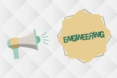 Handwriting text Engineering. Concept meaning Science concerned with design 스톡 일러스트