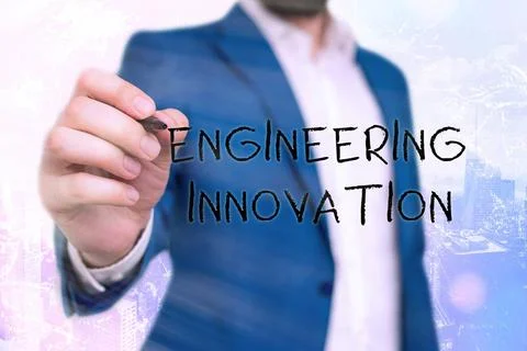 Handwriting text Engineering Innovation. Concept meaning Process expressed... Stock-Fotos