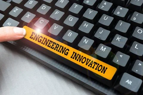 Handwriting text Engineering Innovation. Word Written on Process expressed in 写真素材