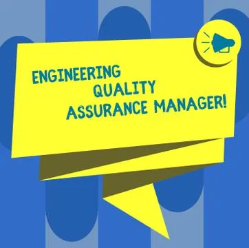 Handwriting text Engineering Quality Assurance Manager. Concept meaning Stockillustratie