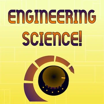 Handwriting text Engineering Science. Concept meaning deal with physical and Ilustración de archivo