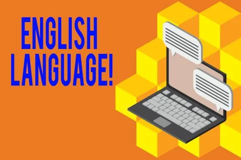 Handwriting text English Language. Concept meaning third spoken native lang in Stock Illustration