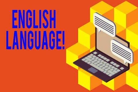 Handwriting text English Language. Concept meaning third spoken native lang in Stock Illustration