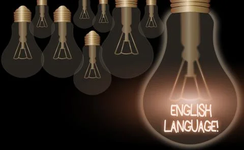 Handwriting text English Language. Concept meaning third spoken native lang in Stock Illustration