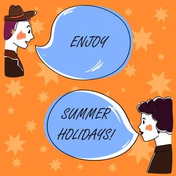 Handwriting text Enjoy Summer Holidays. Concept meaning relax and enjoy yourself Stock-Illustration