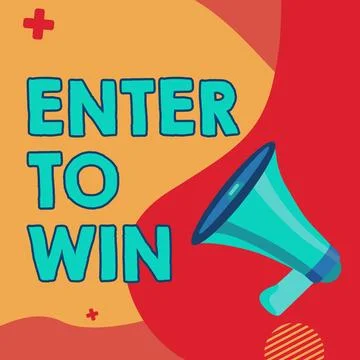 Handwriting text Enter To Win. Business overview exchanging something value for Stock Illustration