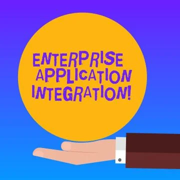 Handwriting text Enterprise Application Integration. Concept meaning connecting Stock Illustration