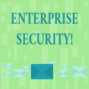 Handwriting text Enterprise Security. Concept meaning decreasing the risk of Stock Illustration