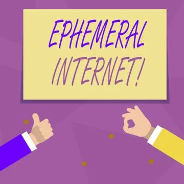 Handwriting text Ephemeral Internet. Concept meaning Temporary access to digital イラスト素材