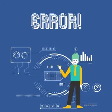 Handwriting text Error. Concept meaning state or condition of being wrong in Stock-Illustration