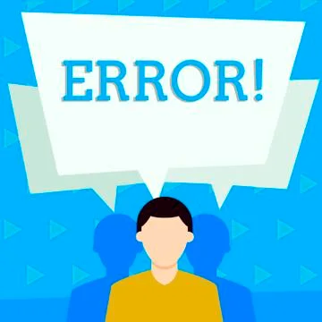 Handwriting text Error. Concept meaning state or condition of being wrong in Stock-Illustration