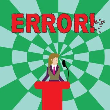 Handwriting text Error. Concept meaning state or condition of being wrong in Stock-Illustration