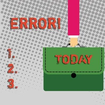 Handwriting text Error. Concept meaning state or condition of being wrong in Stock-Illustration