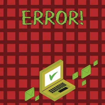 Handwriting text Error. Concept meaning state or condition of being wrong in Stock-Illustration