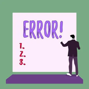 Handwriting text Error. Concept meaning state or condition of being wrong in 스톡 일러스트