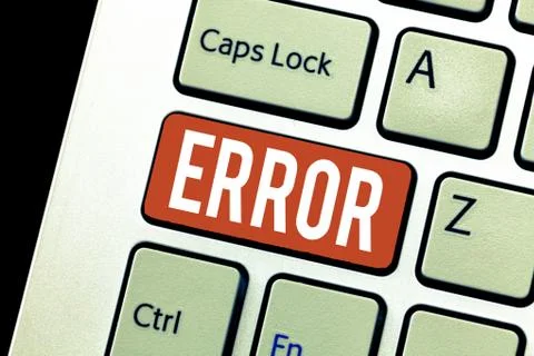 Handwriting text Error. Concept meaning mistake Condition of being wrong in c Stock-Fotos