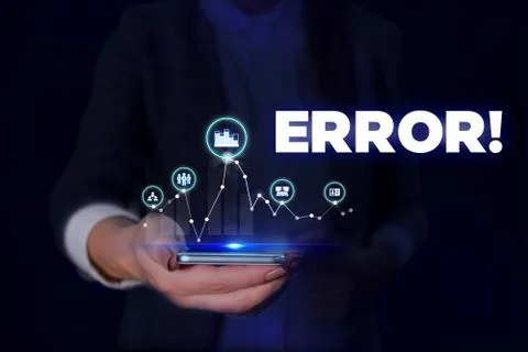 Handwriting text Error. Concept meaning state or condition of being wrong in 스톡 사진