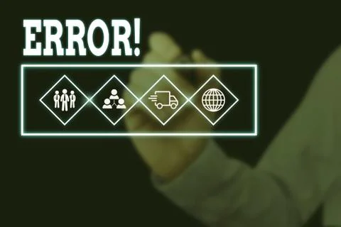 Handwriting text Error. Concept meaning state or condition of being wrong in Foto stock
