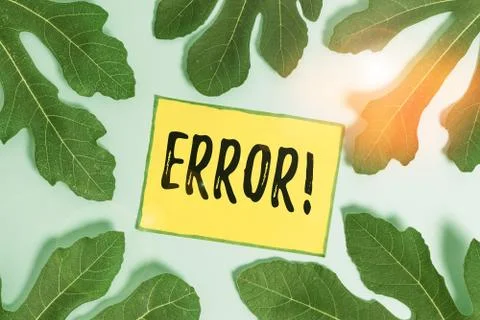 Handwriting text Error. Concept meaning state or condition of being wrong in Foto stock