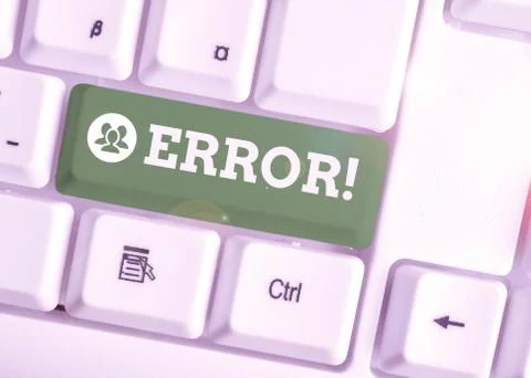 Handwriting text Error. Concept meaning state or condition of being wrong in Foto stock