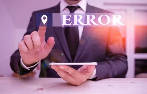 Handwriting text Error. Concept meaning mistake Condition of being wrong in Stock-Fotos