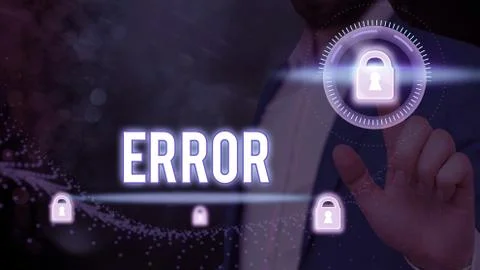 Handwriting text Error. Concept meaning state or condition of being wrong in Stock Photos
