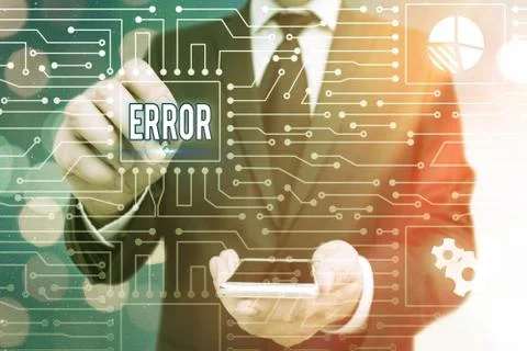 Handwriting text Error. Concept meaning state or condition of being wrong in Foto stock