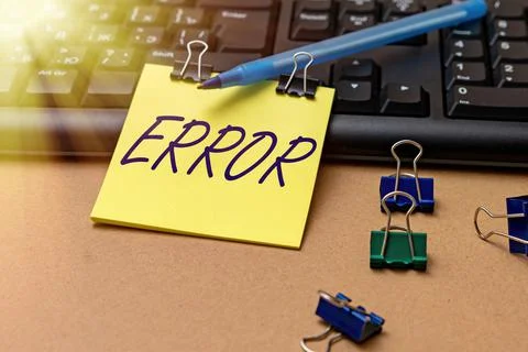 Handwriting text Error. Concept meaning mistake Condition of being wrong in Foto stock