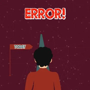Handwriting text Error. Concept meaning state or condition of being wrong ... 스톡 사진