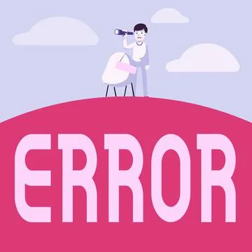 Handwriting text Error. Internet Concept state or condition of being wrong in Stock-Illustration