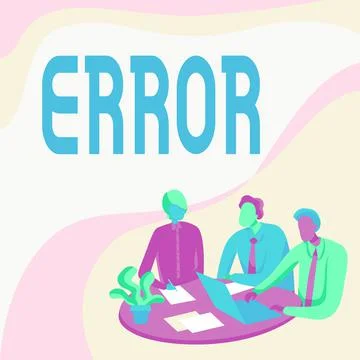 Handwriting text Error. Word Written on state or condition of being wrong in Stock-Illustration