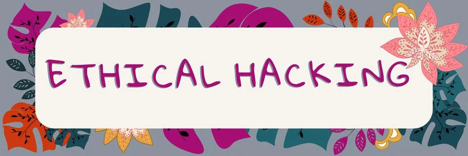Handwriting text Ethical Hacking. Conceptual photo a legal attempt of cracking a Stock Illustration