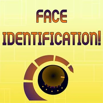 Handwriting text Face Identification. Concept meaning analyzing patterns based Illustrazione stock