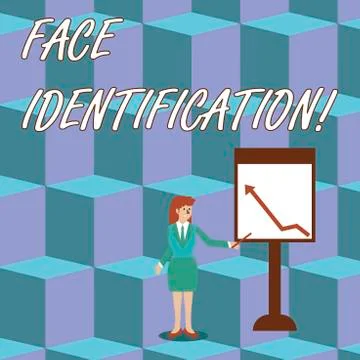 Handwriting text Face Identification. Concept meaning analyzing patterns based Illustrazione stock
