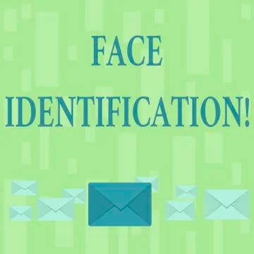 Handwriting text Face Identification. Concept meaning analyzing patterns based Illustrazione stock