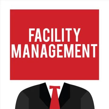 Handwriting text Facility Management. Concept meaning Multiple Function 库存插图