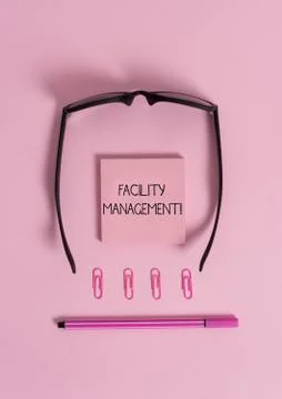 Handwriting text Facility Management. Concept meaning Multiple Function Foto stock