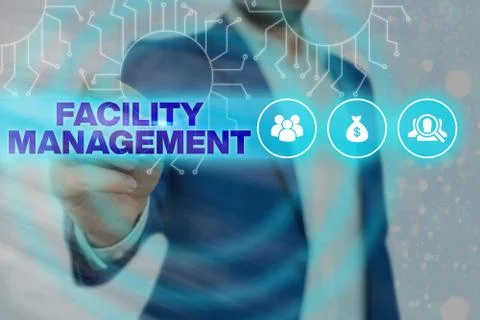 Handwriting text Facility Management. Concept meaning Multiple Function 库存照片