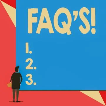 Handwriting text Faq. Concept meaning a list of questions and answers relating Stock Illustration